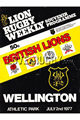 Wellington v British Lions 1977 rugby  Programmes